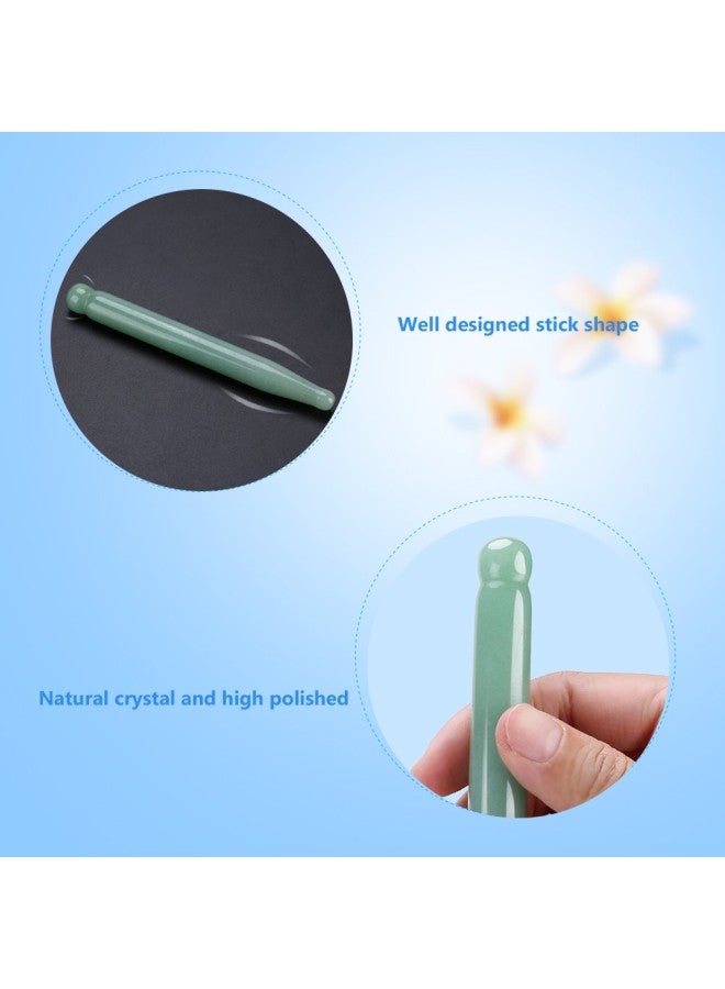 klarako Natural Stone Acupressure Stick Acupressure Stick Chopsticks Acupuncture Sticks Special Experience, 12cm(Green) - Image 2