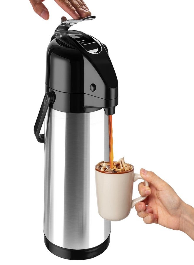 Ratrabas Upgraded Airpot Coffee Carafe with Double Pump 84oz/2.5L - Image 1