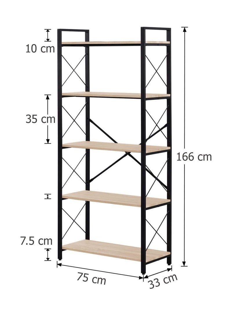 Masa Furniture Black and beige steel and MDF display unit - 166 x 75 x 33 cm from Masa Furniture - Image 3