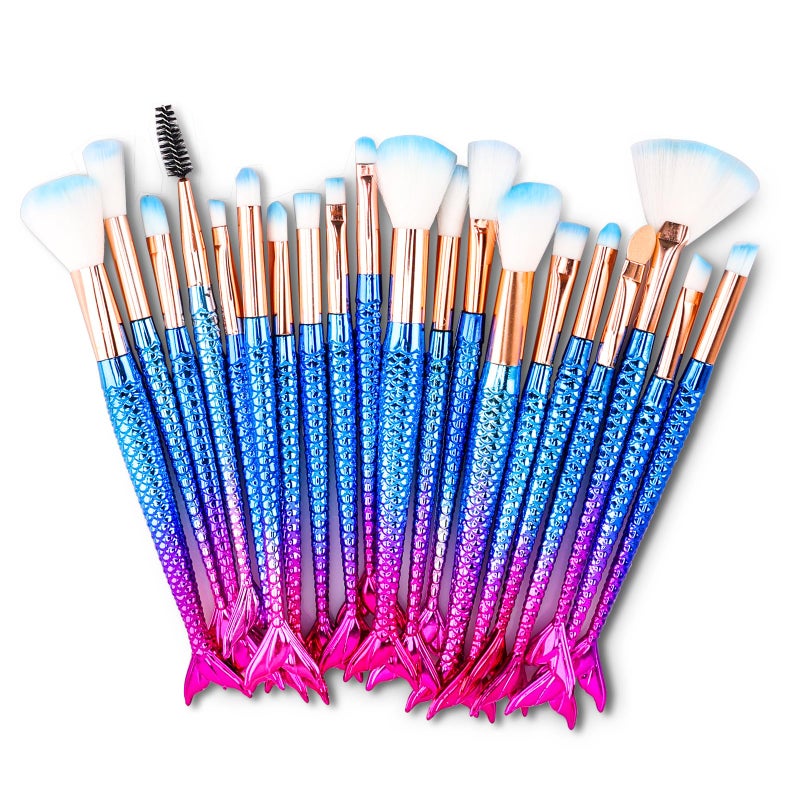 NICEMOVIC Stocking Stuffers for Girls, 20PCS Frozen Princess Makeup Brushes Sets, Teen Girl Gifts Trendy Stuff Christmas Gift Ideas Stocking Stuffers for Girls Kids Make Up Tool Set - Image 1