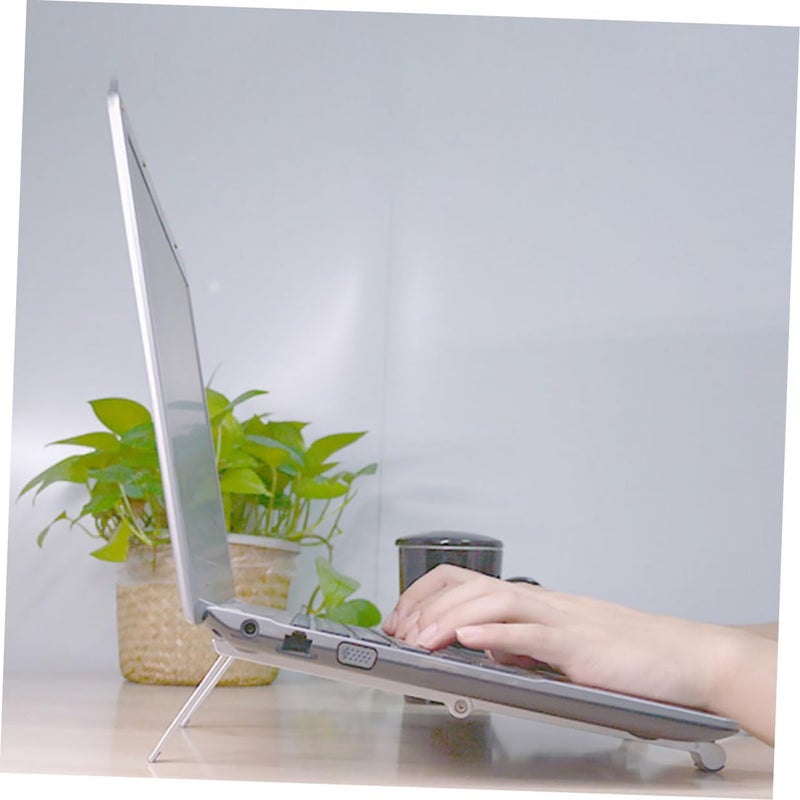 Foldable Laptop Stand Portable Holder with Anti Slip Pads for Notebooks Tablets Office Travel White - Image 5