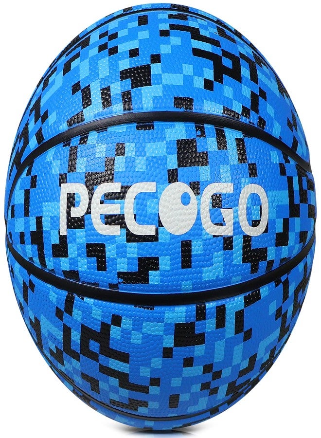 PECOGO Official Rubber Basketball 25.5" Outdoor Indoor Mens Basketball Ball Size 4 for Kids Youth Teen Boys and Girls Gift Ideas(Without Pump) - Image 1