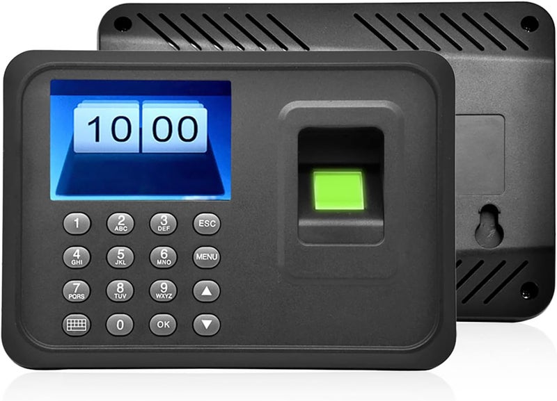 FTVOGUE Fingerprint Time Clock 2.8 Inch TFT LCD Screen Attendance System with USB Download No Software Needed for Office Factory School Hotel (Black) - Image 2