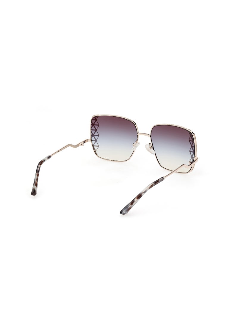 GUESS BY MARCIANO - Women's UV Protection Square Shape Metal Sunglasses GM082933W59 - Lens Size: 59 Mm - Gold - Image 1