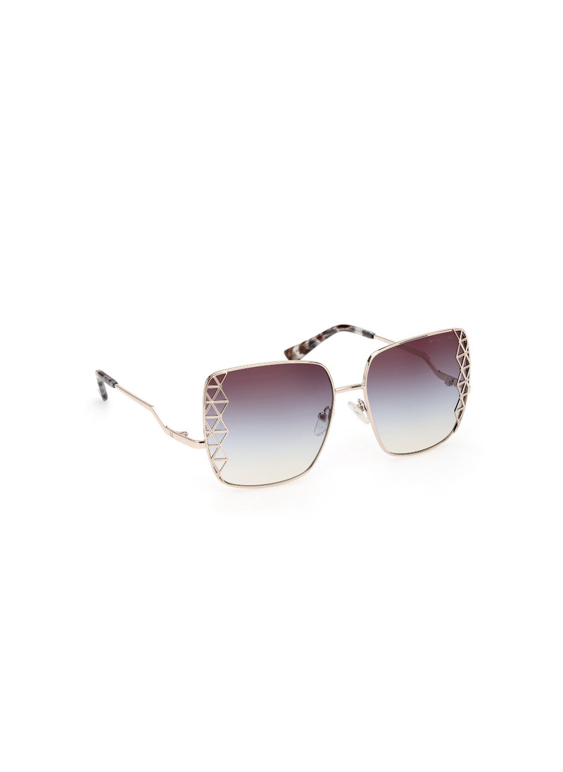 GUESS BY MARCIANO - Women's UV Protection Square Shape Metal Sunglasses GM082933W59 - Lens Size: 59 Mm - Gold - Image 1