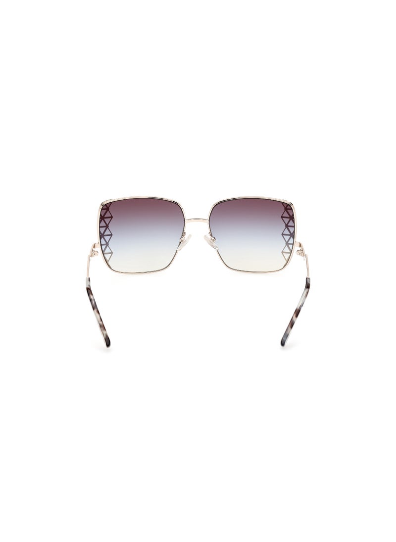 GUESS BY MARCIANO - Women's UV Protection Square Shape Metal Sunglasses GM082933W59 - Lens Size: 59 Mm - Gold - Image 1