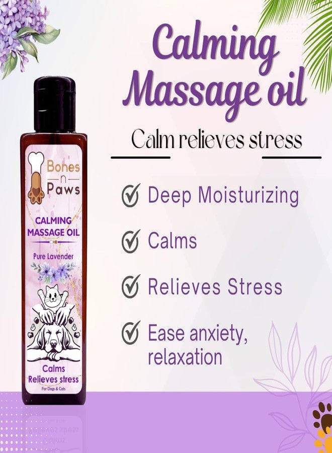 Bones N paws Calming Spa Massage Oil for Dogs & Cats | Pre-Bath Aromatherapy with Lavender & Cold-Pressed Coconut | Stress Relief, Itching, Shedding, Joint Comfort | Natural Pet Spa Oil | 200 Ml - Image 5