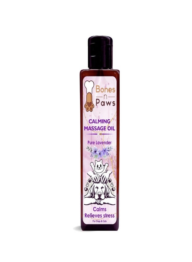 Bones N paws Calming Spa Massage Oil for Dogs & Cats | Pre-Bath Aromatherapy with Lavender & Cold-Pressed Coconut | Stress Relief, Itching, Shedding, Joint Comfort | Natural Pet Spa Oil | 200 Ml - Image 1