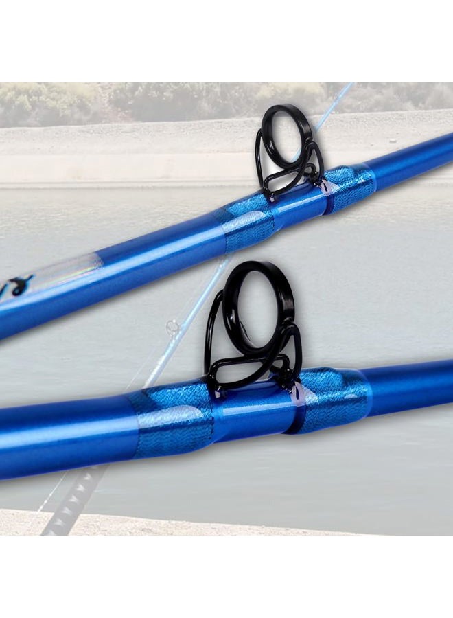 Fiblink Catfish Fishing Rod 1 Piece/2 Piece Catfishing Fishing Pole Portable Travel Heavy Cat Catfish Casting Rod (6'/6'6"/7'/8'/9') (A:8' - 2Pcs - Blue) - Image 3