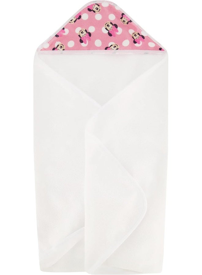 Disney Cudlie Baby Girl Minnie Mouse 2 Pack Rolled/Carded Hooded Towels in Happy Dots Print - Image 3