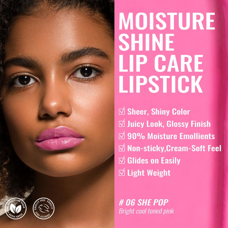 Oulac Coral Peach Red Lipstick for Women - Moisturizing Lip Stick Red, Glossy Tinted Lip Balm, Sheer Shine Juicy Finish, Lightweight and Hydrating Formula for Dry Lip Care, Vegan 2.2g/0.07oz (04) - Image 2
