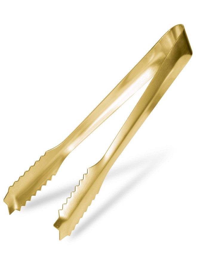 WAFJAMF Ice Tongs for Ice Bucket,7 Inch Bar Serving Tong, 304 Stainless Steel,-Gold Plated-for Party Kitchen Restaurant - Image 1