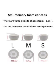 Generic Suitable For Apple Headset Ear Cap AirPodsPro Earplug Air Memory Sponge 3rd Generation Bluetooth 3rd Generation Set Accessories-Color:Off-white Medium-Model:LMS  - Image 4