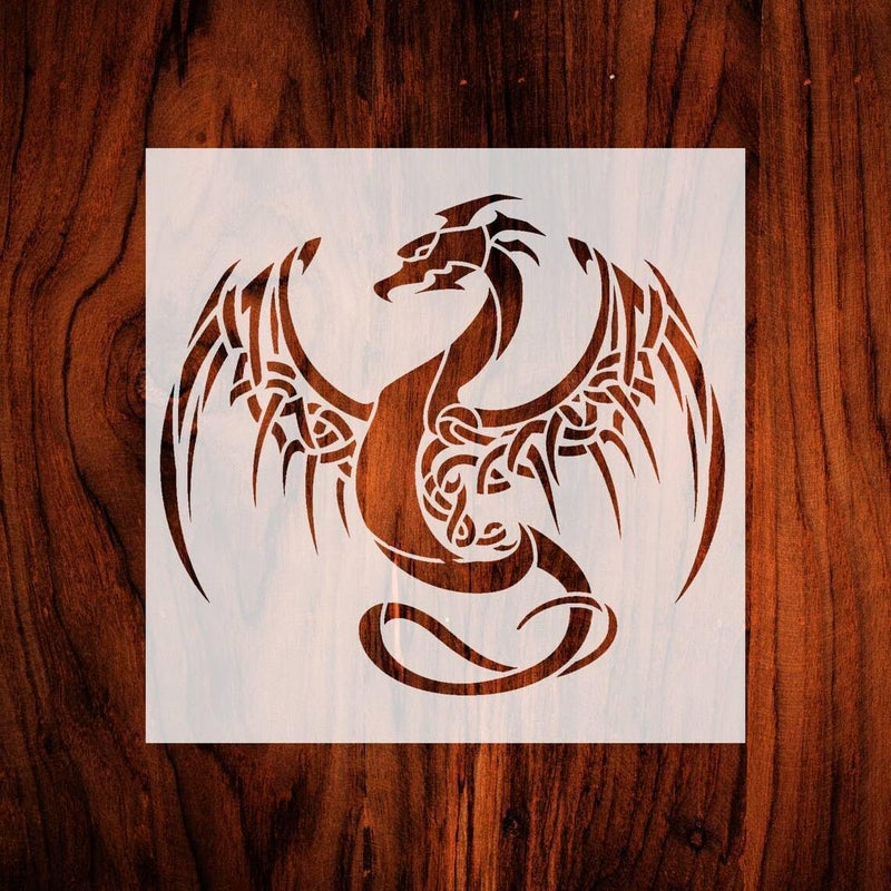 DIY Dragon Crafts and Decor Dragon Stencil - Reusable, Professional-Grade Stencils for Painting on Walls, Furniture, and More LIONX