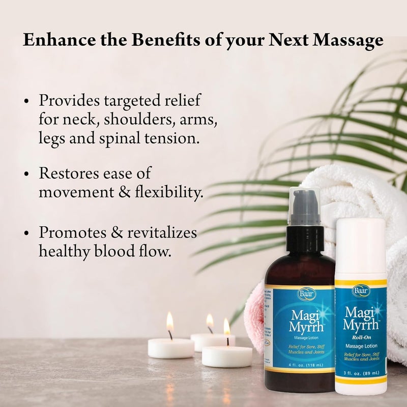 baar Magi Myrrh Massage Lotion RollOn Helps Relieve Sore Stiff Muscles and Joints 3 fl oz - Image 3