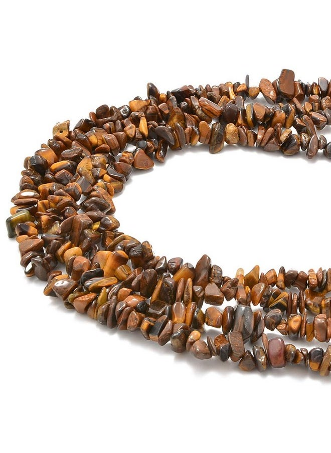 PLTbeads - 5 8Mm Natral Healing Gemstone Waist Bracelets Necklace Kit Irregular Stone Diy Crafts Design Jewelry Making 1 Strand Per Bag Approxi 34 Inch (Yellow Tiger Eye Chips) - Image 1