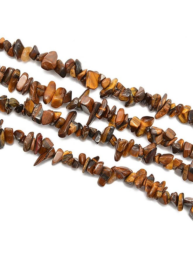 PLTbeads - 5 8Mm Natral Healing Gemstone Waist Bracelets Necklace Kit Irregular Stone Diy Crafts Design Jewelry Making 1 Strand Per Bag Approxi 34 Inch (Yellow Tiger Eye Chips) - Image 1