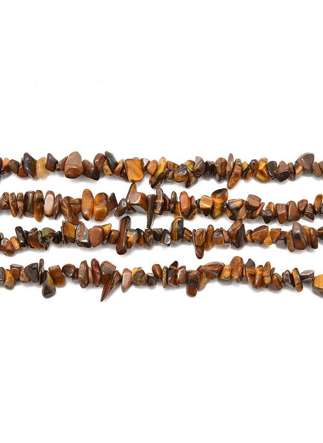 PLTbeads - 5 8Mm Natral Healing Gemstone Waist Bracelets Necklace Kit Irregular Stone Diy Crafts Design Jewelry Making 1 Strand Per Bag Approxi 34 Inch (Yellow Tiger Eye Chips) - Image 1