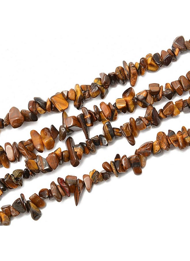 PLTbeads - 5 8Mm Natral Healing Gemstone Waist Bracelets Necklace Kit Irregular Stone Diy Crafts Design Jewelry Making 1 Strand Per Bag Approxi 34 Inch (Yellow Tiger Eye Chips) - Image 1