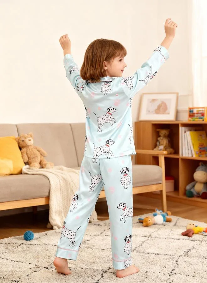 Take Two  Girls Printed Long Sleeve Shirt and Pyjama Set for Women | Best Price UAE