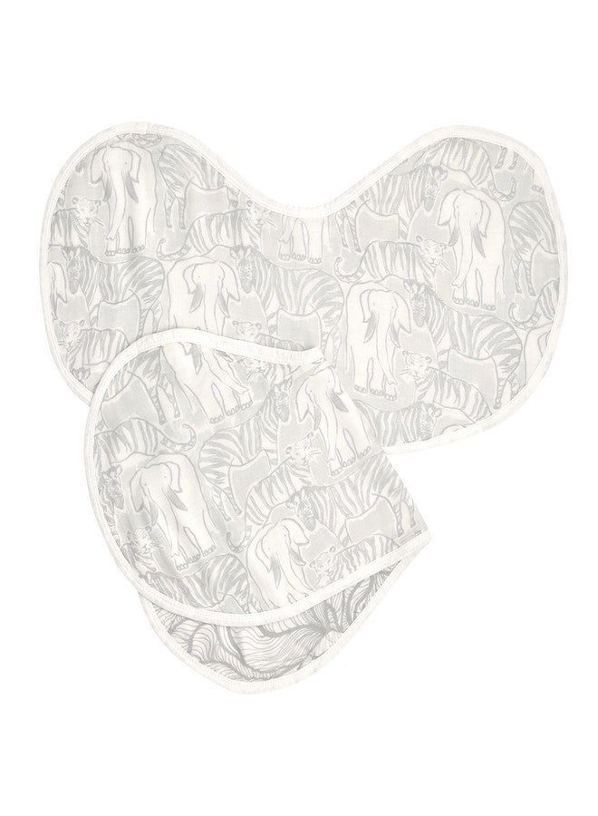 aden + anais Silky Soft Bamboo Viscose Burpy Bib - Multi-Use, Absorbent 4-Layer Burp Cloth and Full-Coverage Snap-Closure Baby Bib in One, Lap-Shoulder Drool Cloth, 22.5” X 11”, 2-Pack, Culture Club - Image 3