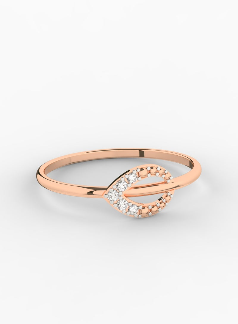 Gold & Diamonds Jewellery Stunning 18K Rose Gold Diamond Ring  - Image 2