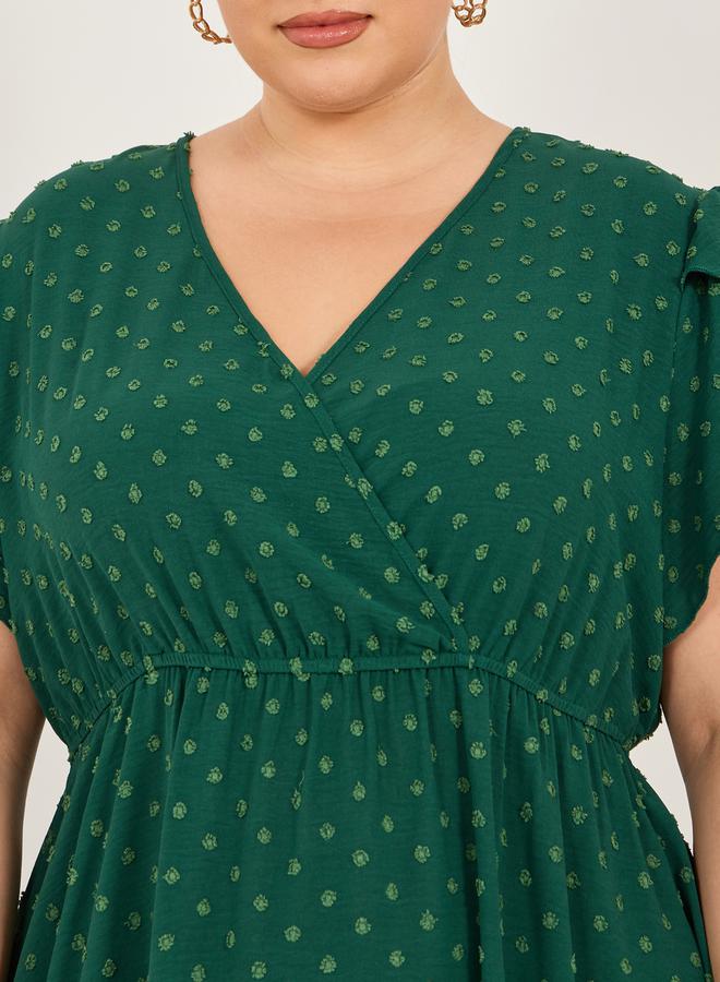 Styli Emerald Textured Dress - Image 4