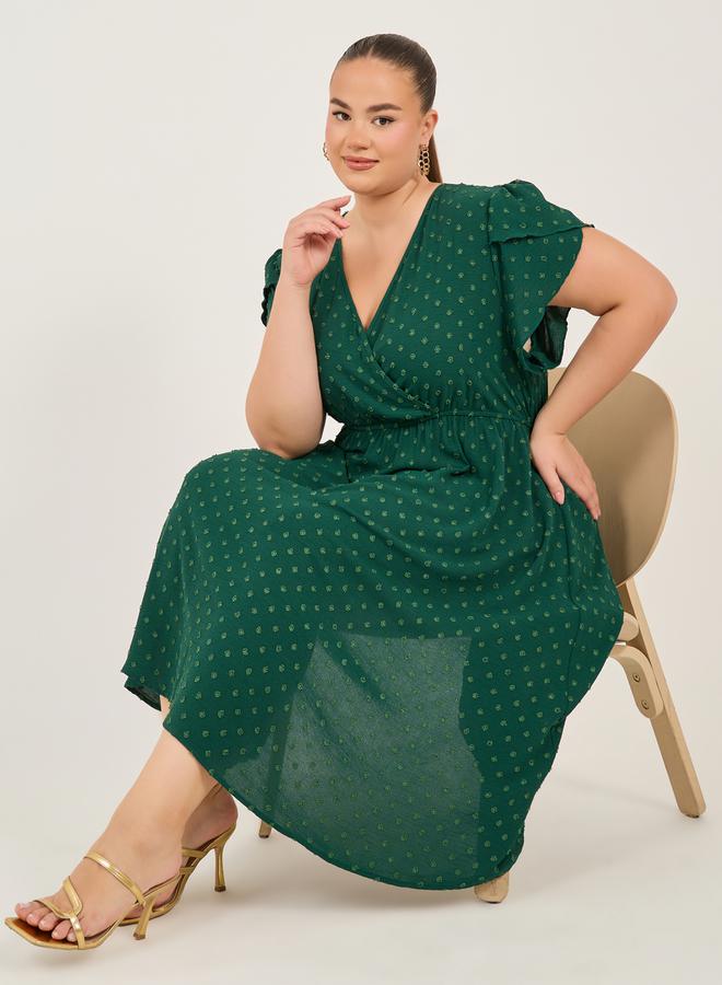 Styli Emerald Textured Dress - Image 2