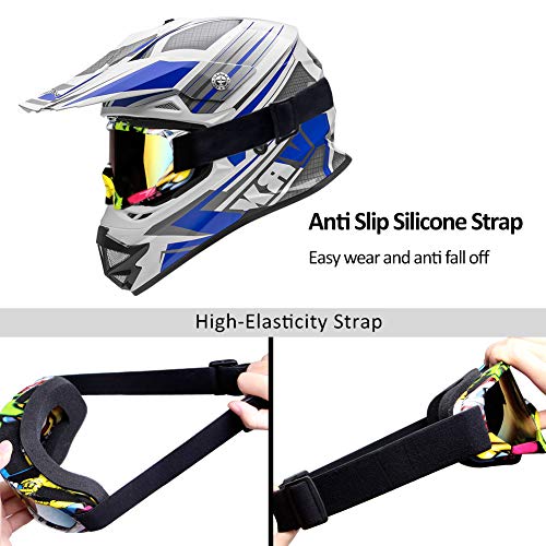 4-FQ Motorcycle Goggles ATV Goggles Motocross Goggles Windproof Dirt Bike Goggles Dustproof Off Road Goggles Scratch Resistant Skiing Goggles Protective Safety Glasses PU Helmet MX Goggles Racing Goggles - Image 5