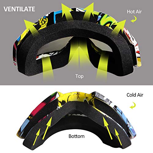 4-FQ Motorcycle Goggles ATV Goggles Motocross Goggles Windproof Dirt Bike Goggles Dustproof Off Road Goggles Scratch Resistant Skiing Goggles Protective Safety Glasses PU Helmet MX Goggles Racing Goggles - Image 4