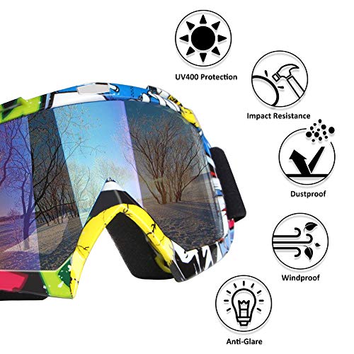 4-FQ Motorcycle Goggles ATV Goggles Motocross Goggles Windproof Dirt Bike Goggles Dustproof Off Road Goggles Scratch Resistant Skiing Goggles Protective Safety Glasses PU Helmet MX Goggles Racing Goggles - Image 2
