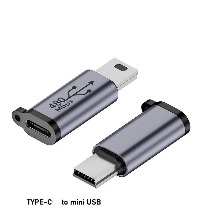 ETZIN محول USB C إلى Mini USB، موصل Type C أنثوي إلى Mini USB 2.0 ذكري يدعم الشحن ومزامنة البيانات متوافق مع GoPro Hero 3+، مشغلات MP3، كاميرات Dash، كاميرات رقمية، إلخ - EPL-1174TC - Image 4