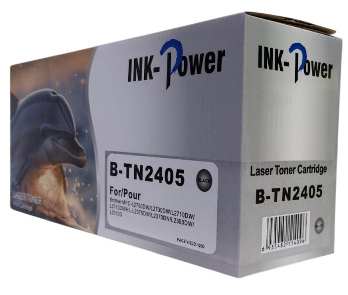 اينك باور خرطوشة حبر متوافقة مع Brother TN2405 2405 TN-2405 باللون الأسود لـ 2335 2370 HL-L2370DN، DCP-L2535D. - Image 2