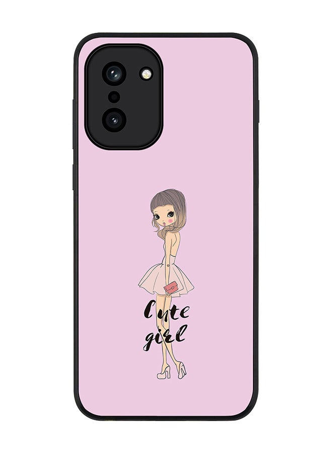 For OnePlus 15R Case,Slim fit Camera Protection, Shockproof Thin Phone cover  - Coy Cute Girl