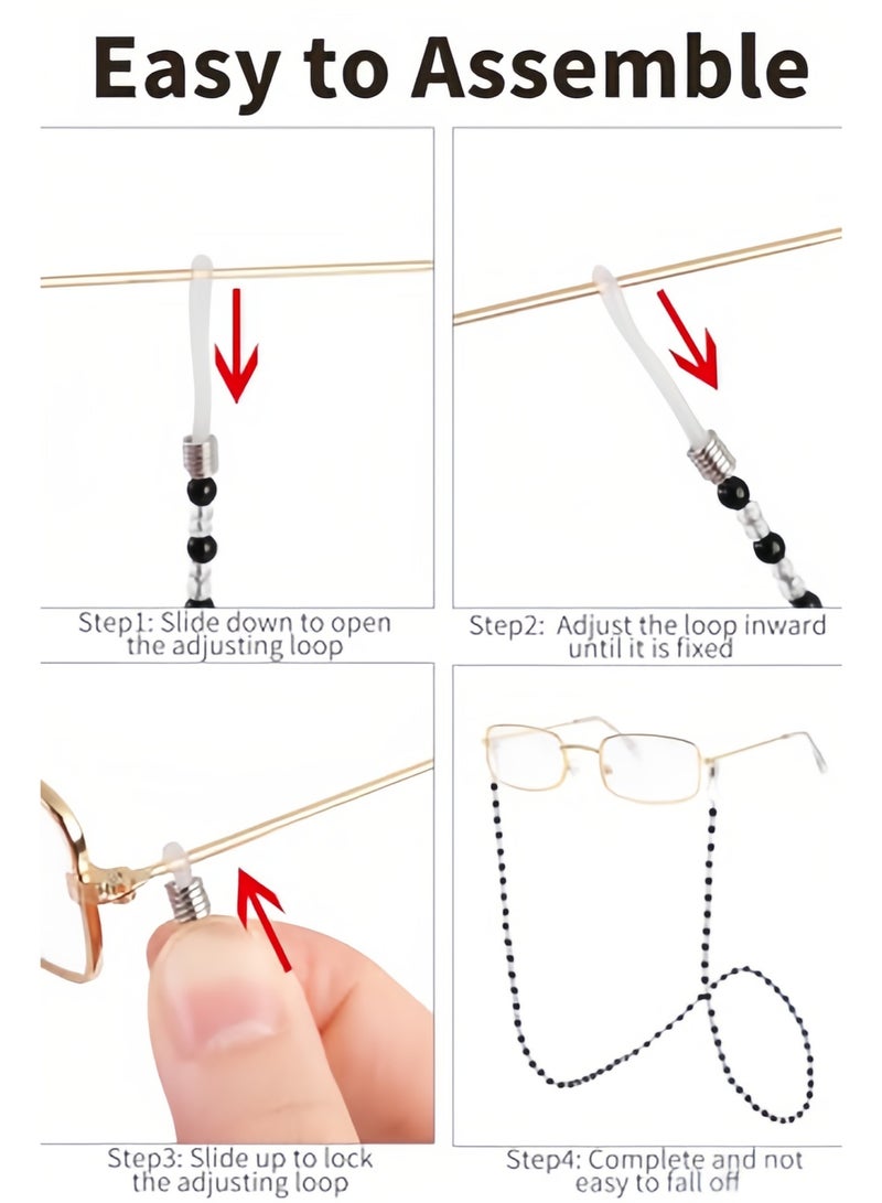 NIBEMINENT مجموعة تنكرية لجدّة بمناسبة 100 يوم من المدرسة، شعر مستعار للأطفال، مع شعر مستعار، نظارات، قلادة لؤلؤ صناعي، سوار، عصي قابلة للنفخ، منديل (7 قطع) - Image 5