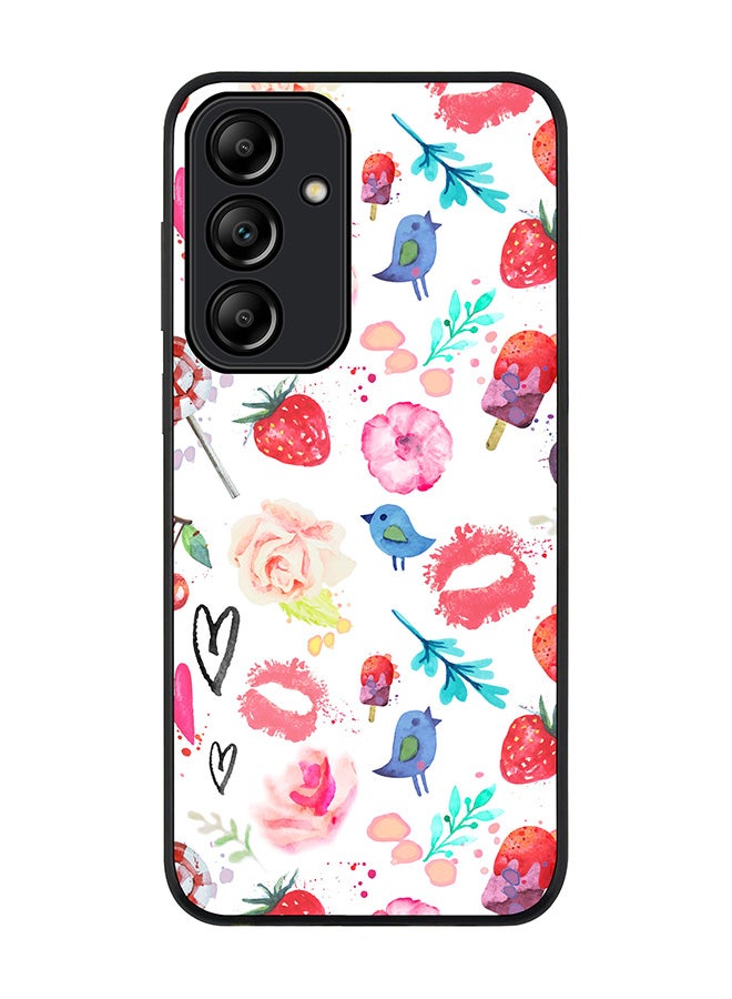 Stylizedd Rugged Black Edge Case for Samsung Galaxy A55, Slim fit Soft Case Flexible Rubber Edges Anti Drop TPU Gel Thin Cover -  Summer Fever  - Image 1