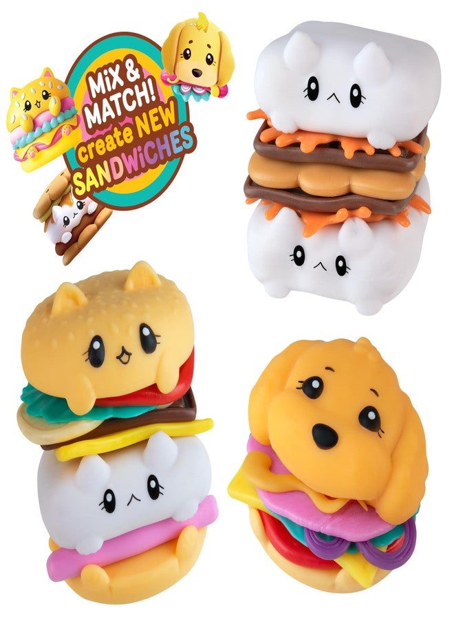 The Orb Factory ORB Stretchee Foodz Cuties Food Squishies 3 Pack - Secret Menu Stackable Squishy Play Food - Kawaii Stretchy Squishy Hamburger Hot Dog and S'More - Stress Sensory Fidget Food Toys for Kids and Adults - Image 2