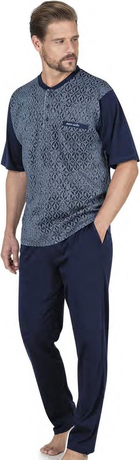 pierre cardin 3-Piece Men's Pajama Set, Dowry Boxed, Jacquard Cotton 