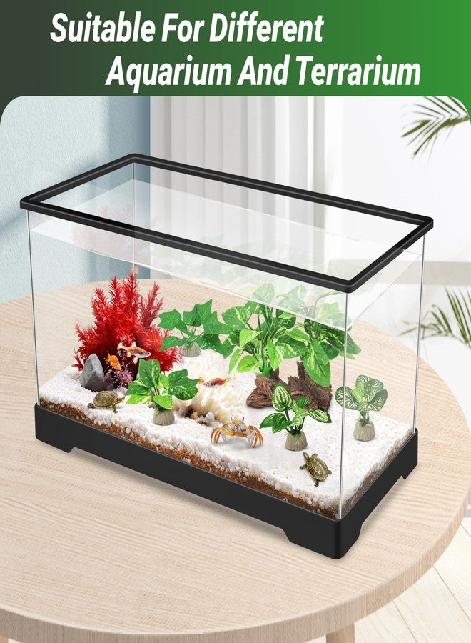 GOZILLA Silk Fish Tank Plants,Reptile Artificial Plant,Reptile Plants for Terrarium,Aquarium Decorations Accessories Set,Resin Driftwood Silk Aquarium Plant for Fish Tank.(5PCS/A-Set) - Image 5