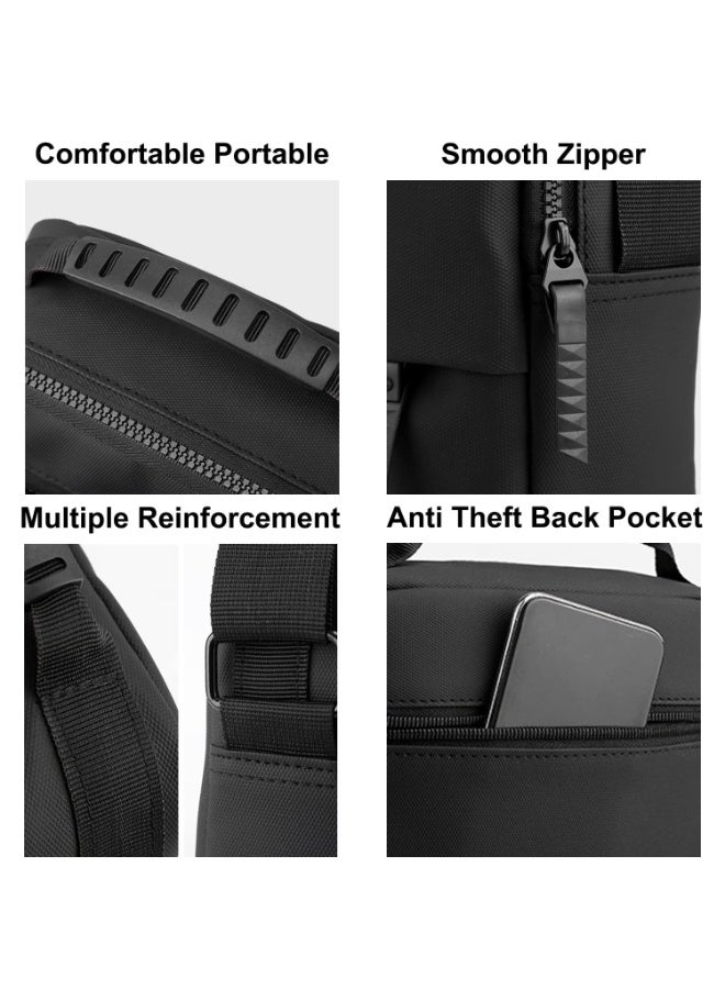 LEBOCADO Small Sling Crossbody Bag - Water-Resistant Nylon Chest Shoulder Backpack, Anti-Scratch Casual Daypack for Business, Travel and Cycling with Adjustable Strap (Black) - Image 5