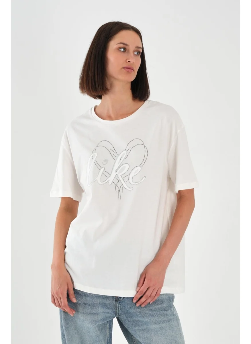 الكسندر جاردي Alexandergardi Printed Crew Neck Women's T-Shirt