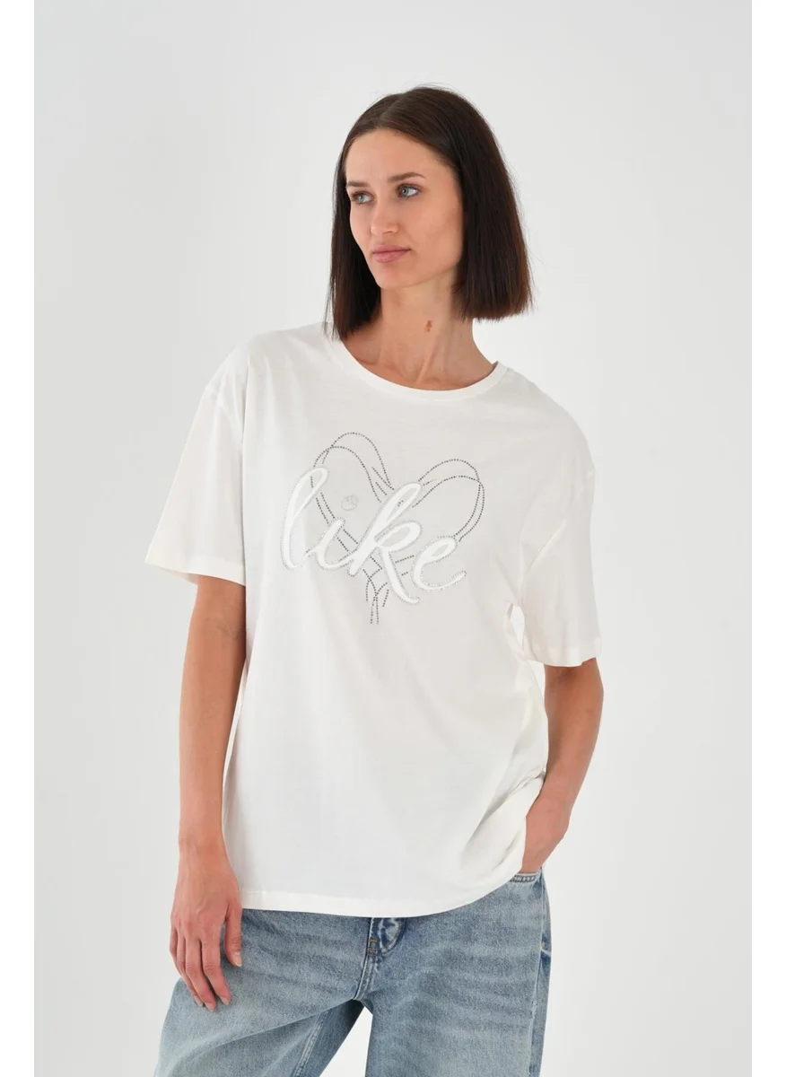 الكسندر جاردي Alexandergardi Printed Crew Neck Women's T-Shirt