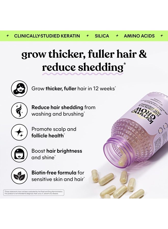 Lemme Grow Hair Growth Supplement for Women, Clinically Proven Keratin Complex for Visibly Thicker Hair and Scalp Coverage, Reduced Shedding, Nourish Thinning Hair - 1 Month Supply - Image 4