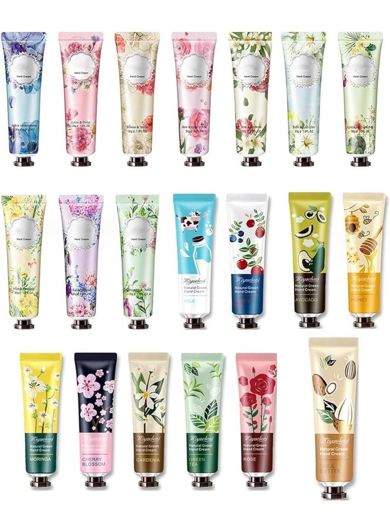 ChicAbode 20 Pack Hand Cream for Dry Cracked Hands,Natural Plant Fragrance Hand Lotion Moisturizing Hand Care Cream Travel Gift Set Hand Lotion With Shea Butter And Aloe for Dry Hands, Mom,Mothers Day Gift - Image 2