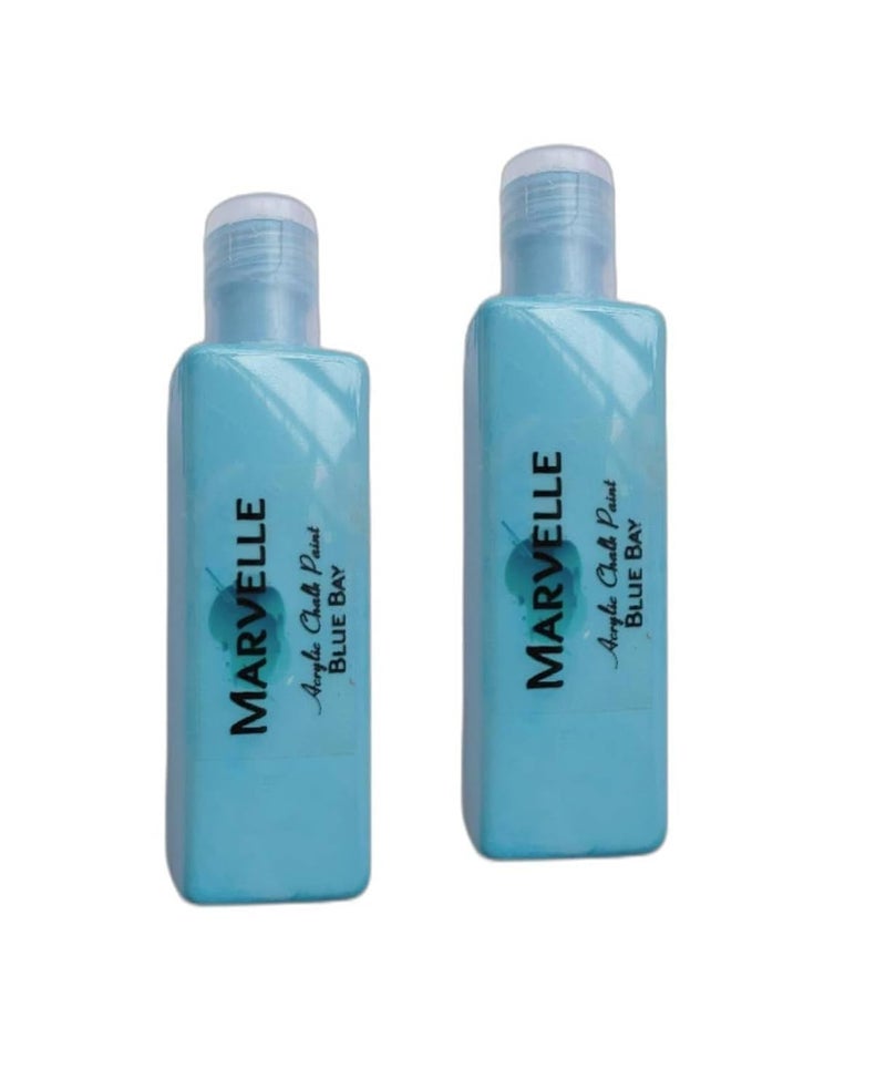 GREENARTZ MARVELLE 100ml Chalk Acrylic Paint (Blue Bay) for glass artwork decor lippan art wood furniture walls canvas | Non toxic | Matte finish - Image 3