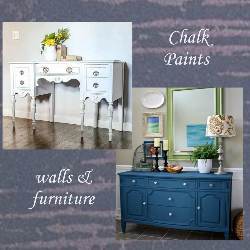 GREENARTZ MARVELLE 100ml Chalk Acrylic Paint (Blue Bay) for glass artwork decor lippan art wood furniture walls canvas | Non toxic | Matte finish - Image 4