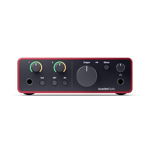 Focusrite Scarlett Solo 4th Gen USB Audio Interface, for the Guitarist, Vocalist, or Producer — High-Fidelity, Studio Quality Recording, and All the Software You Need to Record - Image 1