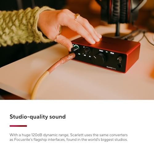 Focusrite Scarlett Solo 4th Gen USB Audio Interface, for the Guitarist, Vocalist, or Producer — High-Fidelity, Studio Quality Recording, and All the Software You Need to Record - Image 3