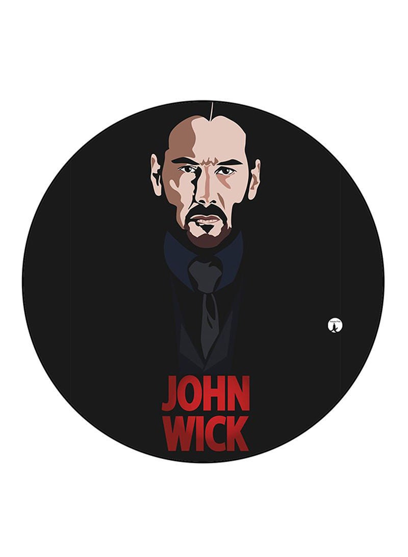 RKN John Wick Printed Mouse Pad Round  Multicolour