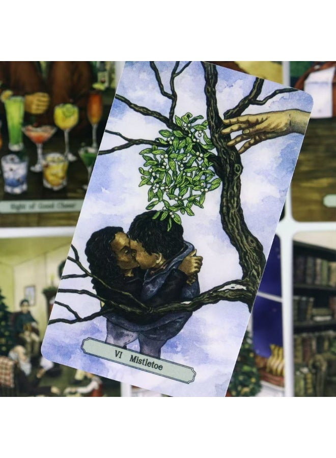 NIBEMINENT بطاقات تاروت بطابع عيد الميلاد 10.3 سم × 6 سم - الأمل، الدفء وفرحة التاروت، مخصصة لأروع أوقات السنة - 78 بطاقة - Image 4